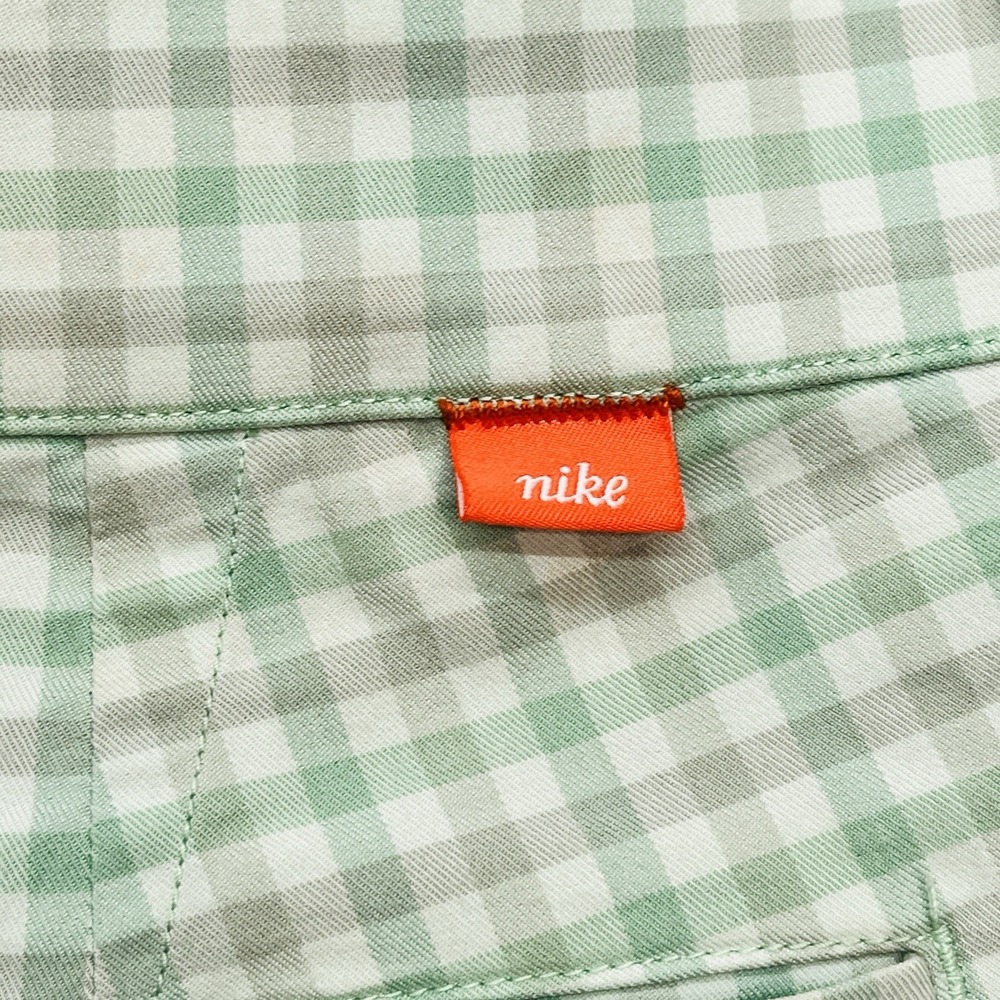 Nike Dri-Fit UV Plaid Chino Golf Shorts Mens 36 Green Performance‎ Stretch - Picture 8 of 11